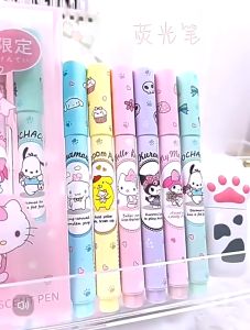 (READY STOCK) 6pcs Cute Sanrio Colourful Highlighter Cute Stationery Student Highlighter三丽鸥荧光笔学生文具 penyerlah