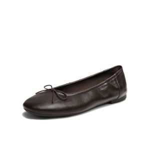 Belle | Bow Tie Genuine Leather Ballet Soft Soled Flats New Arrival