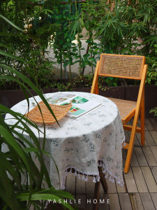 Yashlie Lavender Flower Cotton Tablecloth Floral Print Country Style  And Cute Plant Pattern Dining Table Cover from China