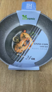 Chảo Cạn Vân Đá Đáy Từ Ecoramic Size 24cm