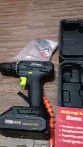 ZPER Mesin Bor 2Baterai 10mm bor listrik murah bor tangan baterai besi tembok Beton kayu ZP031