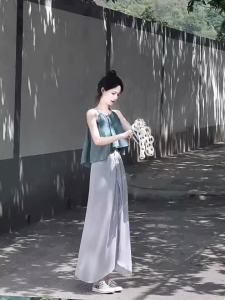 HUAYILING | French Spicy Girl Halter Neck Camisole Irregular Sleeveless Top