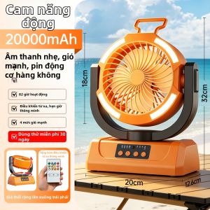 ZHENNIU | Quạt Di Động Dài Lâu Tự Động Quay Mạnh