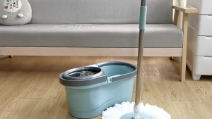 Spin Mop 360 Rotate Mop Bucket Set Stainless Steel Self Cleaning Spin Round Mop With Wheels