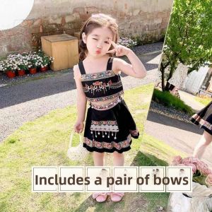 Ethnic Style Sleeveless Top & Skirt Set