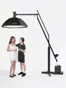 Heavy-Duty Photography Light Stand with Boom Arm Telescopic Balance Arm and Sliding Bracket
