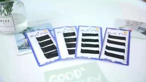 36/60pcs Blue Card Black Bob Pin Side Clip Steel Wire Hairpin Straight Wave Hairpin Hair Accessorie