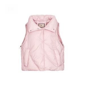 HR | Fashionable Casual Womens Down Vest HR Ellena Winter 2025 New Arrival Commute Embroidery Korean Style Thickened Short Coat