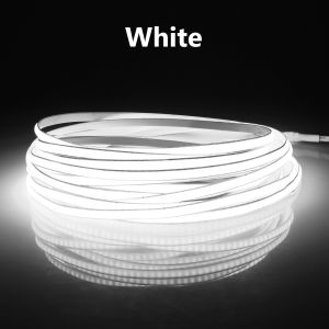 Ultra Thin 5MM FOB Single Color COB LED Strip Light Flexible PCB 12V Super Bright Neon Tape For Kitchen Cabinet Room Car Decor