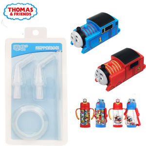 Original Thomas 3D Small Train Silicone Straw Water Bottle Insulated Cup Cute Cup Straw Accessories Leaky Proof Cup Lid