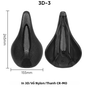 Yên Xe Đạp Đường Trường BUCKLOS Ultralight 3D In Kỹ Thuật Số Thoáng Khí Dành Cho Cả Nam Và Nữ Kích Thước 143MM/155MM