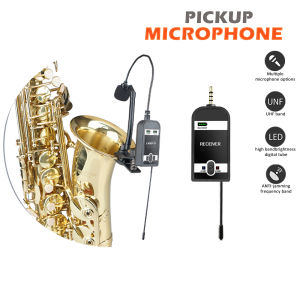 Professional Instrument Gooseneck Wireless Saxphone Microphone for Sax TubaTrumpetCornetHornClarinet