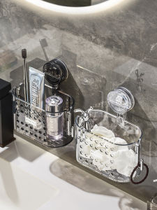 Giá Để Đồ Gắn Tường Nhà Tắm Chūshinmi Vỏ Bọc Cho Bồn Rửa Mặt Giá Để Đồ Dùng Vệ Sinh Cá Nhân Bằng Nhựa 2 Khe Cắm