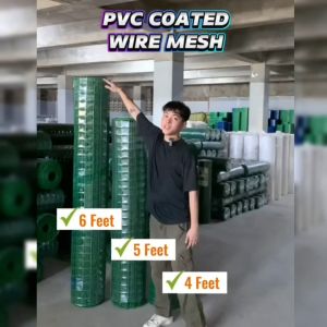 Green PVC Coated & Galvanized Welded Wire For Home Fence and Chicken Cages  Animal Fences