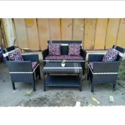Ready stok Cod sofa hawai rotan sintetis + kaca (cod)