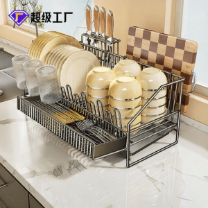 New Multi-function Draining Dish Rack Tabletop Mount