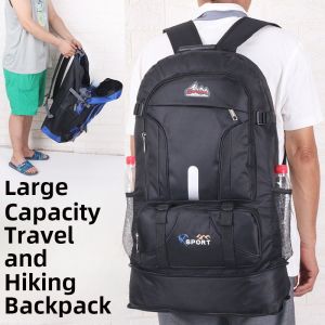 Large Capacity Outdoor Mens Backpack Sports Style Dual-Shoulder Bag Water-Resistant Nylon Material Suitable for Travel And School