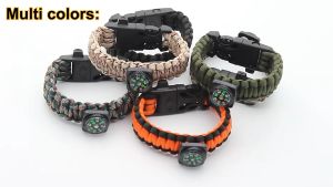 Paracord Survival Bracelet Compass/Flint/Fire Starter - Camling