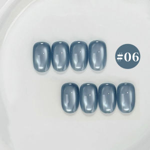 12ML Muối Biển Bạc Hà Mắt Mèo Gel Sơn Móng Tay Xanh Dương Xanh Lá Hạt Thủy Tinh MN 1 Cái Phụ Kiện Làm Móng