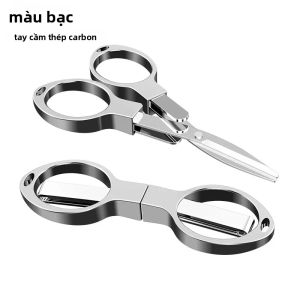QAJTAO Di Động Gấp Thép Carbon Kéo Mini Đa Năng Cắt Dây Câu Cá Dụng Cụ May Vá Tay Cầm Bằng Nhôm Giải Quyết Vật Dụng