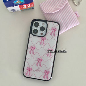 Niche Long Tail Bow Phone Case For IPhone 17 16 15 14 13 12 11 Promax Xr Xs Max 17Air 7 8 Plus 2-in-1 Dropper Glue Hard Cover