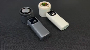 JameMirs Mini Fan With Cooling Effect Strong Wind 20000mAh Rechargeable Portable Handy Personal Neck Fan Foldable with Hand Strap for Travel Office Malling