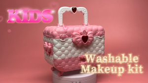Yowxii Pretend Play Makeup Beauty Set Toys Washable Makeup Set Toy with Real Cosmetic Box Girls Toys