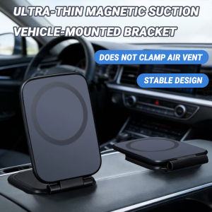 Car Magnetic Phone Holder Foldable Magnetic Phone Holder For Car Foldable Strong Magnetic Car Phone Holder Dashboard Cell Phone Stand For Car Mount Magnetic Cellphone Holder Magnetic Suction Phone Holder For Cars Phone Car Holder For Car