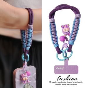 ZHENGEGE | Dopamine Style Cotton Rope Hand Strap With Pendant