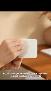 Wall Anchors For Furniture 2 Pieces Adhesive Furniture Anchors Bookcase Wall Anchors Anti-Drop Shelf Wall Anchors Cabinet Wall