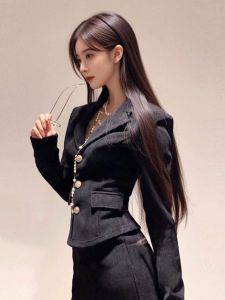 CHANGTONG | Chic and Stylish Two-Piece Outfit Black Autumn