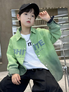 เสื้อเชิ้ตแขนยาวฤดูใบไม้ผลิและฤดูใบไม้ร่วงสำหรับเด็กชาย ฤดูใบไม้ร่วง 2025 ใหม่ ขนาดใหญ่ ลำลอง แฟชั่น เสื้อเชิ้ต