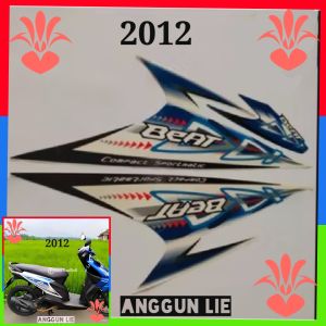 Striping Sticker motor honda beat 2012 Warna biru berkualitas