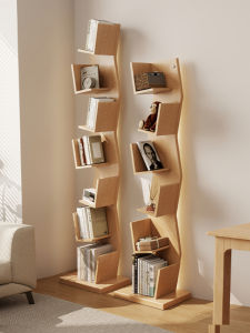 Solid Wood Corner-Fit Tree-Shaped Multi-Layer LED Display Shelf