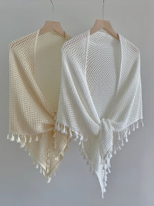XUELINLU | Tassels Crocheted Triangle Shawl Wrap