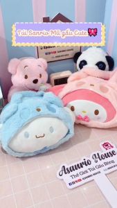Túi Gấu Sanrio Kuromi Cinnamoroll..Mũ Gấu Bản dây nhung đeo chéo Lolita dễ thương - Túi gấu bông ASANRIO HOUSE