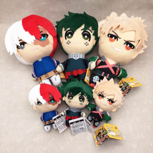 Anime 15-27cm My Hero Academia Plush Toys Cartoon Izuku Midoriya Katsuki Bakugou Shouto Todoroki Stuffed Dolls Kids Gifts