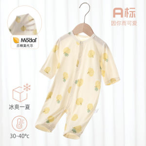 Newborn Baby Romper Summer Modal Clothes Thin Sleeveless Crawler Suit Boys Girls Eighteen Months Old Six Months Old Three Months Old