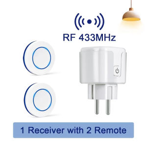 Kebidumei | RF 433MHz Wireless Remote Control 220V 110V Relay Receiver Smart Socket Electric Plug Electrical Outlets For Light Lamp Home