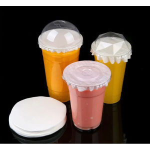 120mm Spill Proof Leak Proof Paper 500pcs for Take Out Drinks for milktea iced coffee