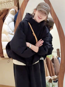 Fashionable Short Hooded Jacket Womens 2025 New Spring Autumn Small Size Trendy Casual Loose High-End Feeling down Coat