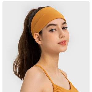 Self-Discipline Girl Sports Anti-Sweat Band Women Running Headband Hair Band Yoga Fitness Guide Sweat Sweat Absorption Wide-Edged Headband
