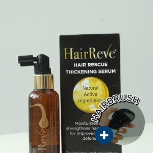 HairReve Ultimate Gift Set - Thickening SERUM + Sulfate-Free SHAMPOO + Styling Hair WAX or GEL + BRUSH (Reduce Hair Fall)