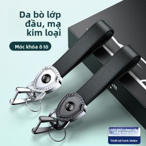 X | Premium Alloy Keychain For Both Genders Genuine Leather Rope License Plate Decorative