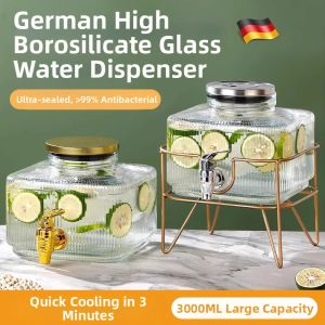 TINGSIMENG | Food-Grade Glass Cold Water Dispenser With Faucet