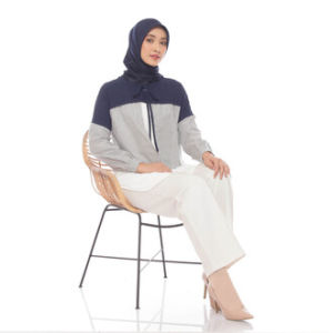 Dzellia - Aisha Blouse in Navy