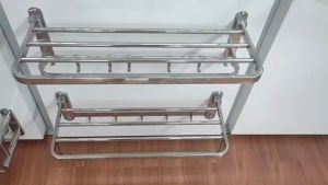 Sus304 Stainless Space Saver Solid Towel Holder