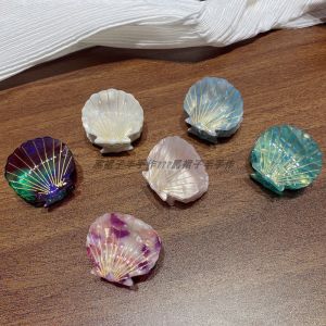Order Remaining ~ New Arrival Acetate Shell Grip Semi-Scratch Hair Japanese Style Soft Girl Cute Hair Claw Gold Line Exquisite Style