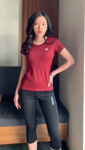 Áo Thun Thể Thao Nữ Áo Tập Gym Yoga Nữ Size thun lạnh 4 chiều co giãn cộc tay phối lưới - Ao09