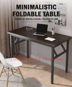Foldable table/Computer Laptop Study Desk/PC Square Leg Round Corner Free Installation
